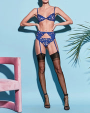 Brooklyn Mesh & Lace Private Set - Blue