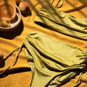 Bandeau Bikini High-Waisted Bottom Set